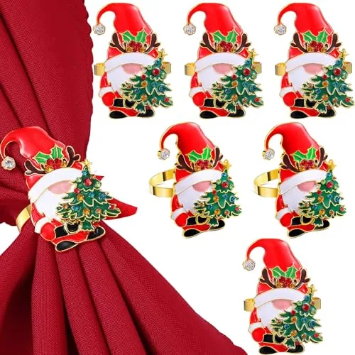 12 Pcs Merry Christmas Napkin Rings