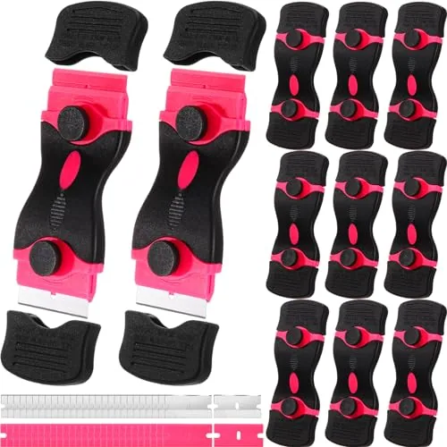 72 Pcs Double Razor Blade Scraper Tool Set 12 Pcs 2 in 1 Razor Scraper