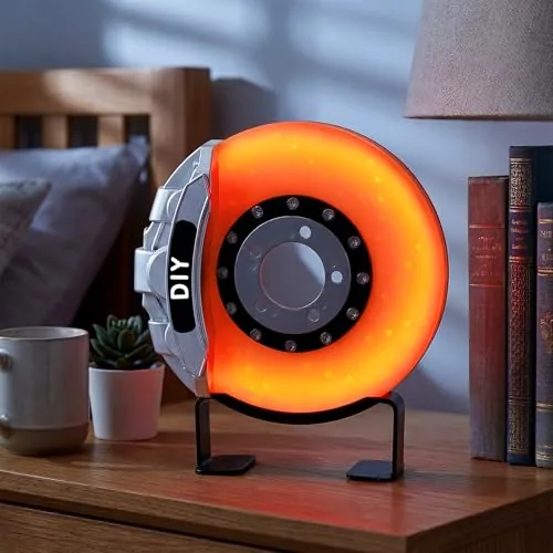Brake Disc LED Lamp Car Guy Gifts for Men, Sliver - Orange Yellow