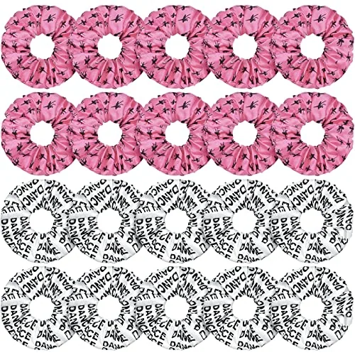 20 Pcs Dance Hair Scrunchies Dance Gift Gymnastics Elastics Hair Ties
