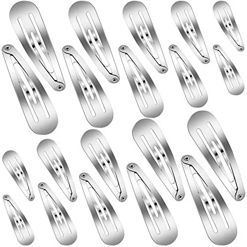 40 Pcs Barrettes Women Large Metal Hair Snap Clips