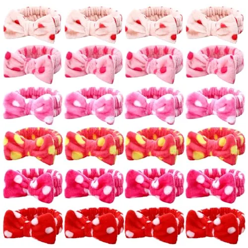 24 Pieces Face Wash Spa Headband Bulk for Women