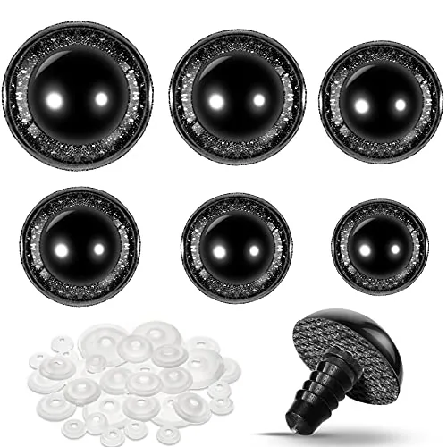 56 Pcs Large Safety Eyes Stuffed Animal Eyes Plastic 16-30 mm Craft