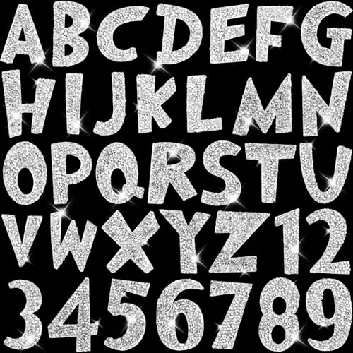 37 Pcs Rhinestone Letter Stickers for Graduation Cap Decoration Large