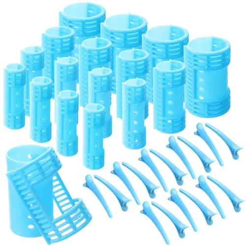 65Pcs Hair Rollers with Clips for Women