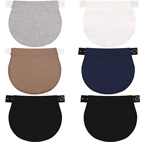 6 Pcs Maternity Pants Extender Adjustable Pregnancy Pants Band