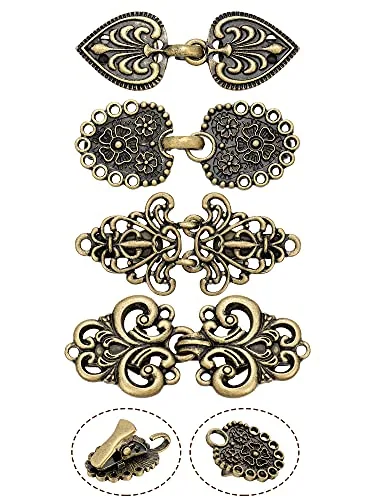 4 Pcs Vintage Sweater Swirl Cape Cloak Clips for Women