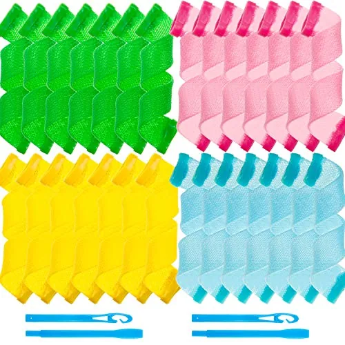 28 Pcs Heatless Hair Curlers Kit,20 cm