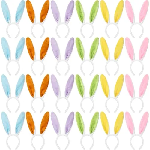 24 Pcs Bunny Ears Headband Party