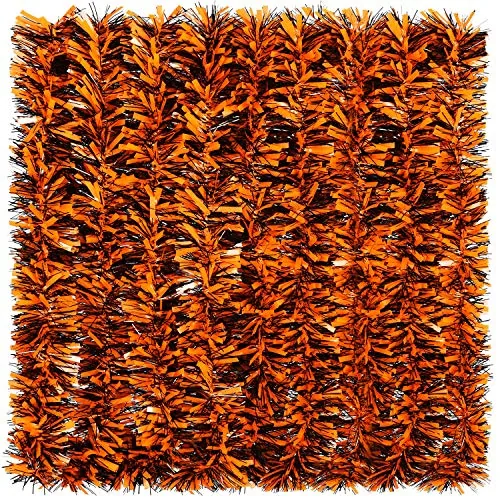 26 Feet Halloween Tinsel Garland Hanging Black Orange Garland