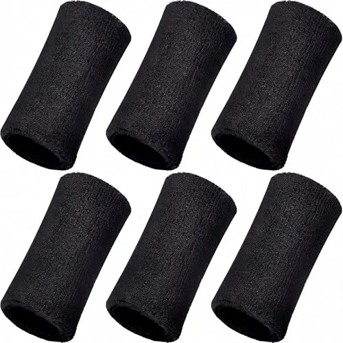 6 in Wrist Sweatbands for Men Tennis Wrist Bands