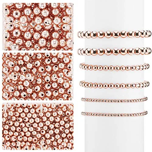 1200 Pcs Round Spacer Beads for Jewelry Making 4/6/8 mm