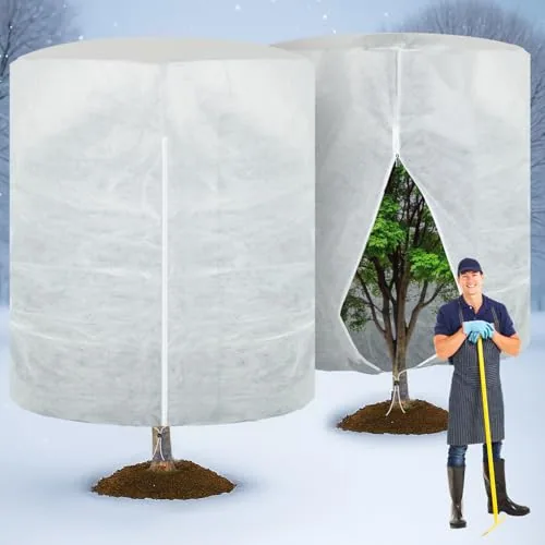 2 Pcs 79 x 95 Inches Rounded Top Plant Covers Freeze Protection for
