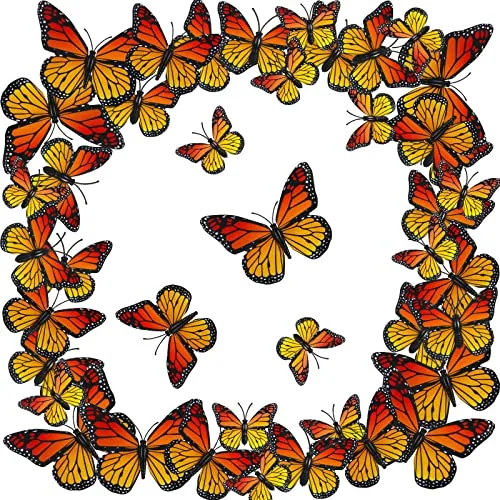 3D Monarch Butterfly Hair Clips Orange Butterflies Clip,24 Pieces