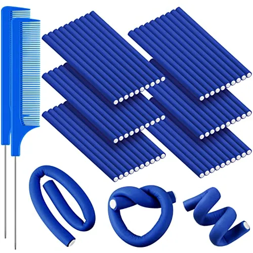 60 Pieces Flexible Curling Rods Hair Curlers Rollers Twist Flexi No Heat
