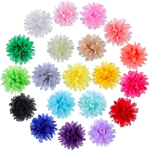 20 Pcs 3.1 Inch Dog Collar Flowers Bow