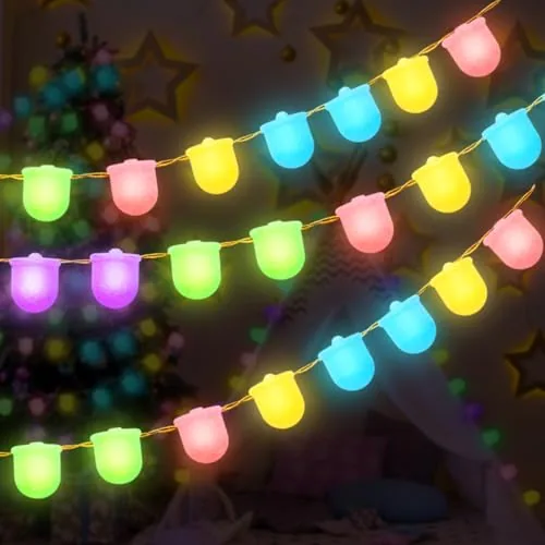 2 Pcs Glittered Gumdrop String Lights Decoration Candy Land