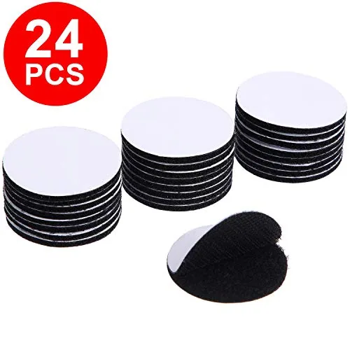 24 Pairs 1 Inch Referee Patch Hook and Loop Dots Self Adhesive