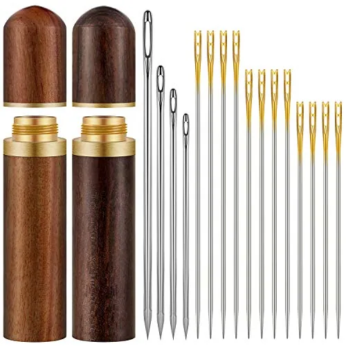 24 Pcs Self Threading Sewing Needles Sets Large Gauge Needle Hand Sewing