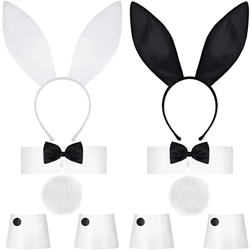 10 Pcs Bunny Costume Set Rabbit Ear Headband