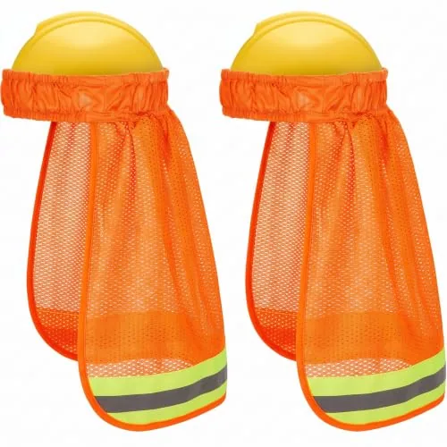 2 Pcs Hard Hat Sun Shade, Reflective High Visibility Hard Hat Sun Neck