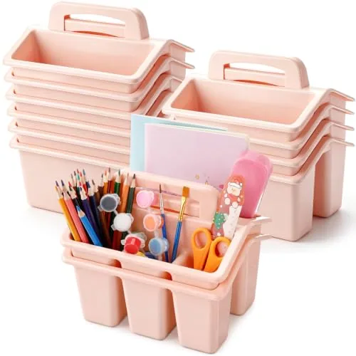 12 Pcs Classroom Storage Caddies Stackable Utility Caddy