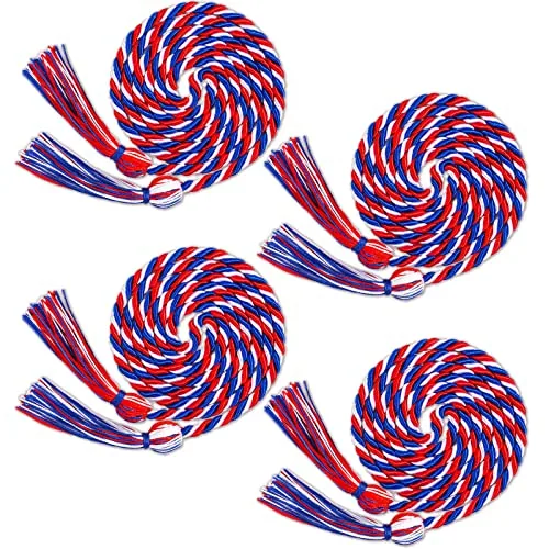4 Pieces 2026 Graduation Honor Cords with Tassels Polyester Yarn Braided