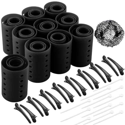 141 Pcs Plastic Hair Rollers Set with Clips and Pins