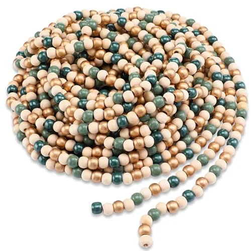 16 Feet Wood Bead Garland Christmas Tree