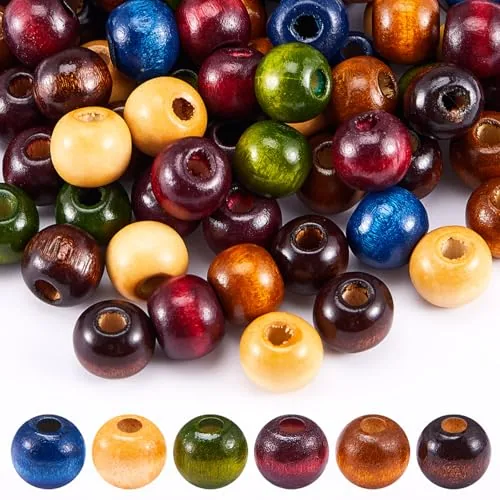 130 Pcs Wood Beads