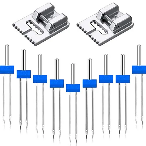 15 Pieces Sewing Machine Twin Needle Double Stretch Twin Needle Pins with