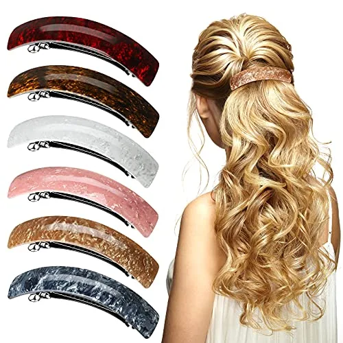 6 Pcs Large Hair Barrettes for Women