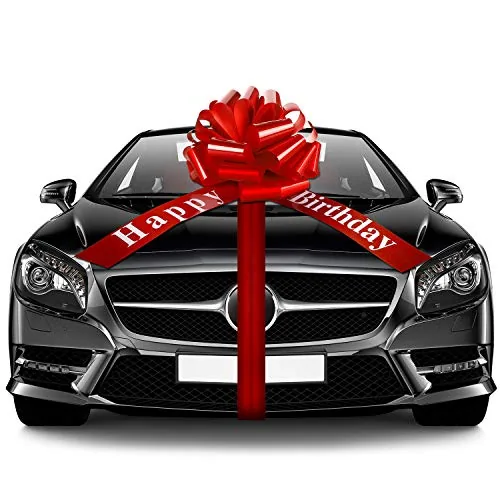 Large Happy Birthday Car Bow for Vehicle, 25 Inches