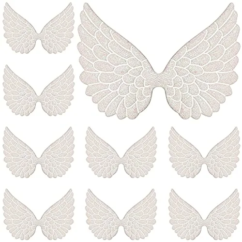 30 Pieces Angel for Crafts Angel Patches Gold Stamping Fabric Embossed