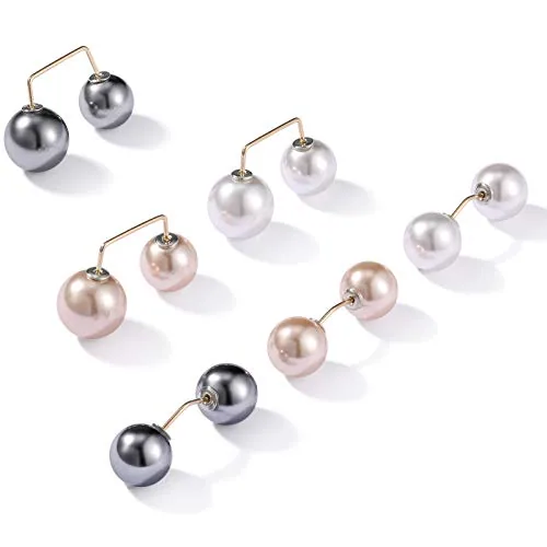 6 Pcs Artificial Pearl Brooch Pins for Women