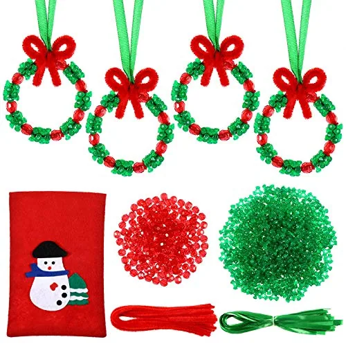 30 Set Christmas Craft Kit, 1100 Pcs Tri Beads