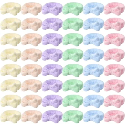48 Pieces Face Wash Spa Headband Bulk for Women