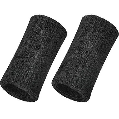2 Pcs 6 Inch Wrist Sweatbands for Men and Women