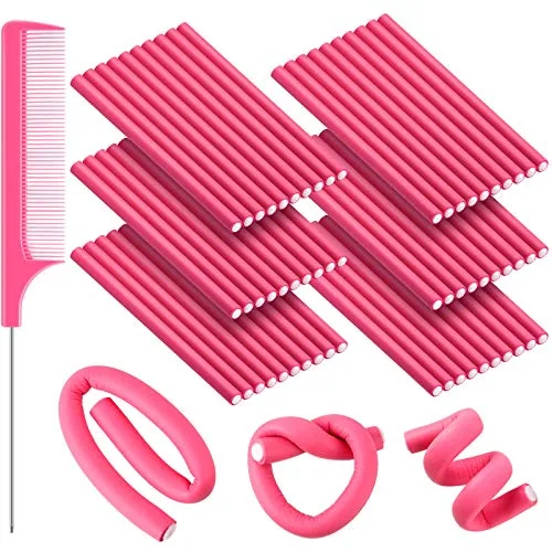 60 Pieces Flexible Curling Rods Hair Curlers Rollers Twist Flexi No Heat