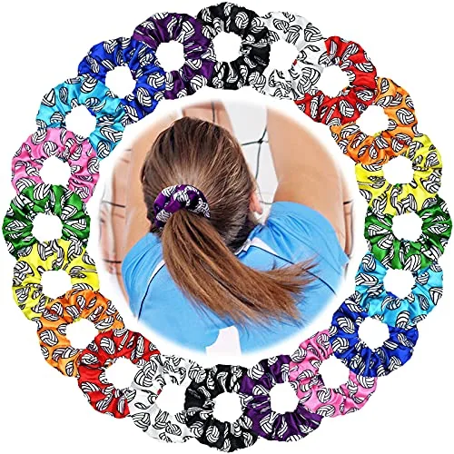 20 Pcs Volleyball Scrunchies Sport Hair Ties
