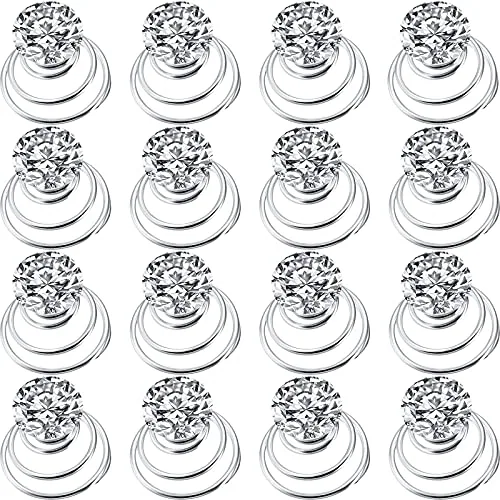 60 Pcs Rhinestone Spiral Hair Pins Gems Twisters