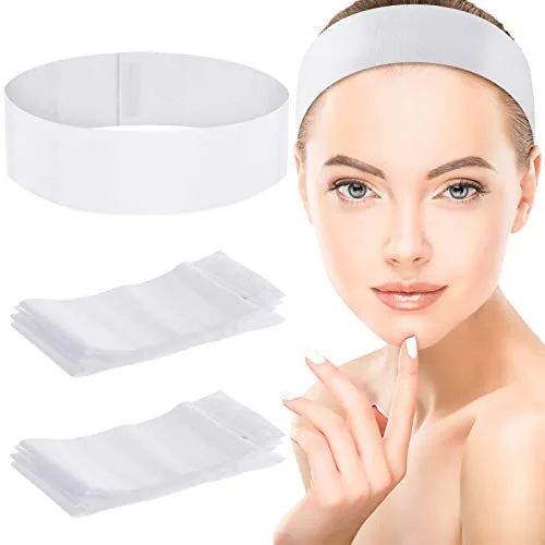 50 Pcs Disposable Spa Headbands Non-woven with Closure