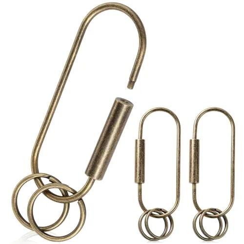 Brass Carabiner Key Ring Locking Screw Carabiner Clips