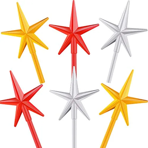 6 Pcs Ceramic Christmas Tree Star Replacement