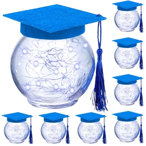 8 Sets 2026 Graduation Table Centerpieces Decorations with LED Lights