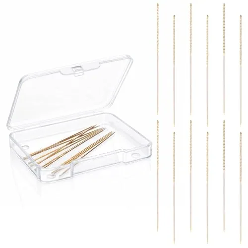 12 Snag Nab Tool Needle for Knit Woven Repair,Gold,2.36 Inches