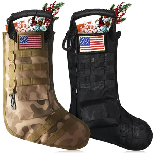 2 Pcs Tactical Military Christmas Stocking