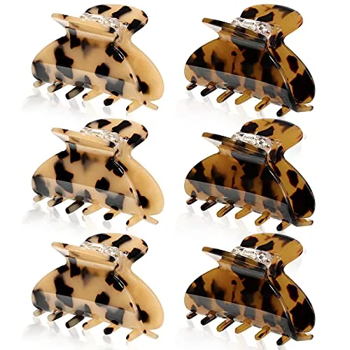 6 Pcs Medium Hair Claw Clip for Thin Hair Women