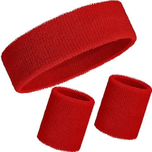 3 Pcs Sweatbands Headband Wristbands for Men Women