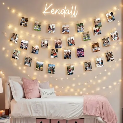 16.4 ft 50 LED Fairy String Photo Clip String Lights Dorm Decor